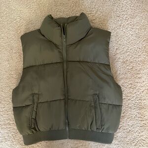 Madden Girl Olive Green Puffer Vest